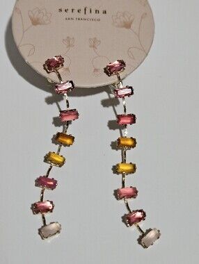 Serafina Drop Long Gold Earrings